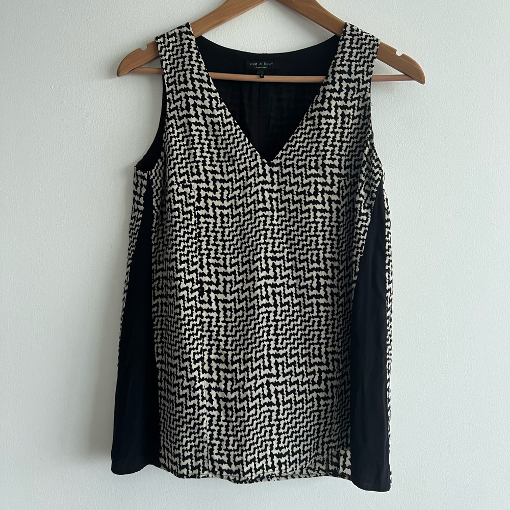 rag & bone 100% silk top